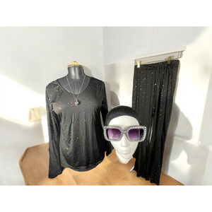 Size M Women's 

Size M 70s Sparkly Disco Costume Outfit Adult Cosplay 7139